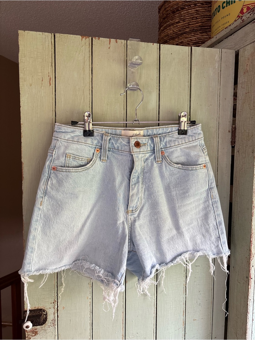 Universal Thread Light Blue Distressed Denim Shorts